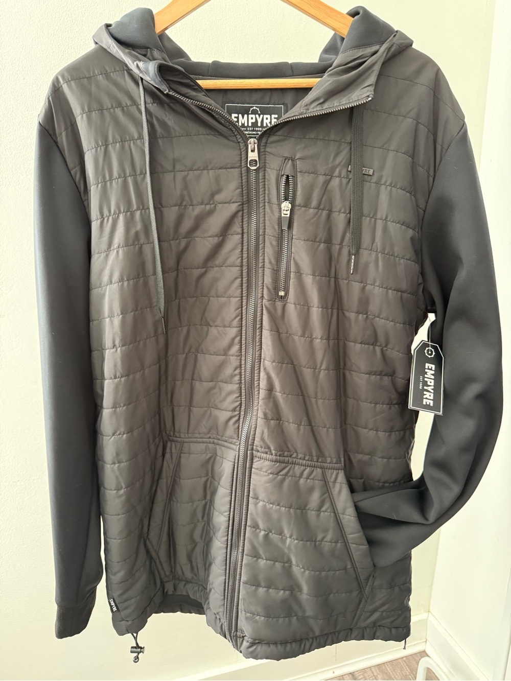 Zumiez Quilted Black Hooded Puffer Jacket